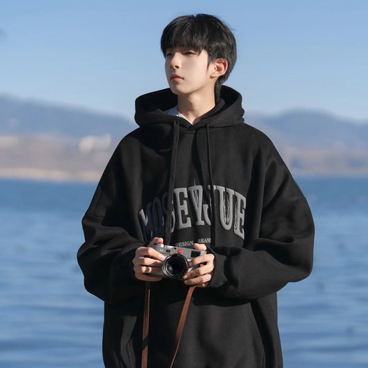 Oversized Flame Street Hoodie for Men