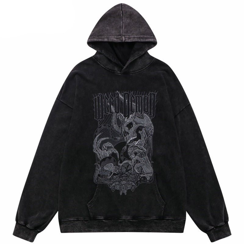 "Night Fox" Unisex Men Women Streetwear Graphic Hoodie Daulet Apparel