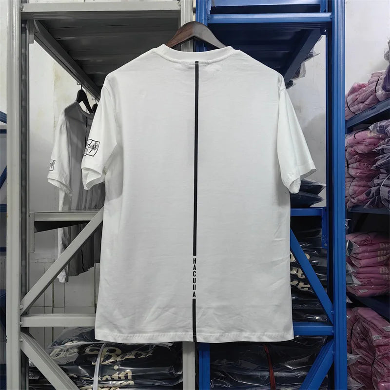 HACULLA T Shirts Men Woman Spring Summer White 1:1 Good Quality O-Neck Casual Vintage Top Tees Street King Limited