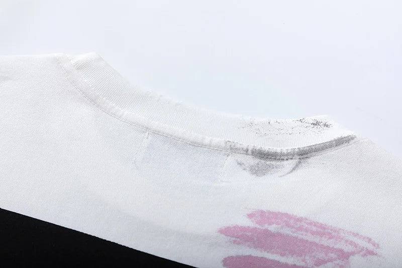 2024ss Saint Louis T-shirts Men Woman Good Quality Cotton Loose Wash White Nightmare Debris Printing Top Tees Street King Limited
