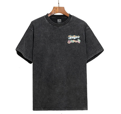 Rainbowtouches 2022 New Brand Men's T-Shirt Unisex High Street Vintage Graffiti Loose Casual Dark Shirts Street Fashion Hip Hop Street King Limited