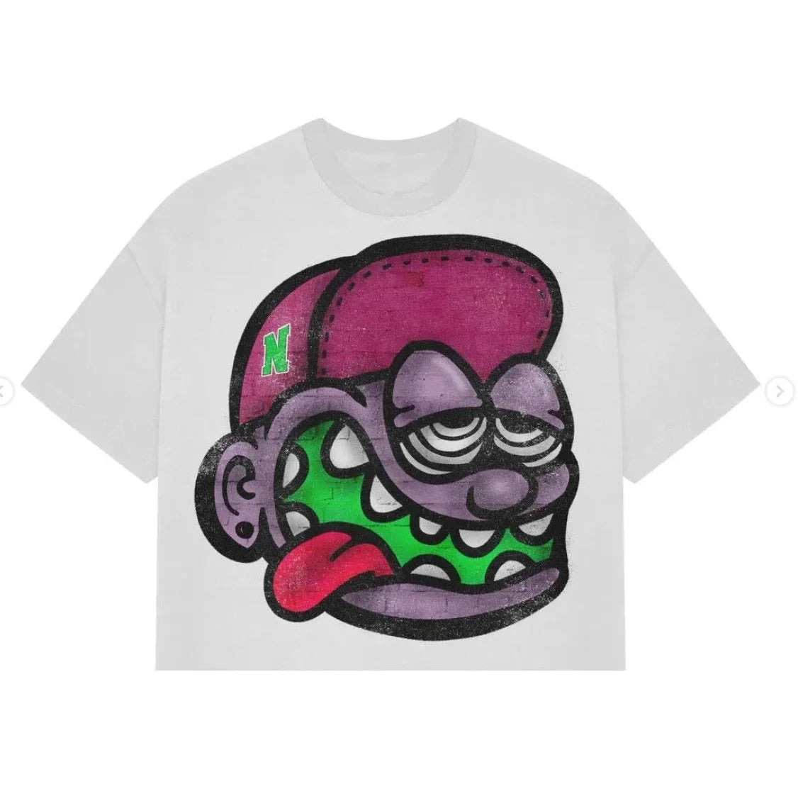 Y2k Harajuku Anime cartoon avatar Pattern Printed T-Shirt Mens and Womens Retro Street Casual Short Sleeved Hip Hop 2000s Tops Street King Limited