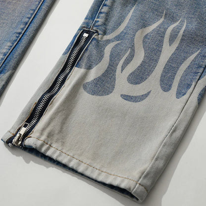 Men's Vintage Jeans 2023 New Ripped Holes Straight Denim Pants Streetwear Hip Hop Harajuku Jeans Trousers Street King Limited