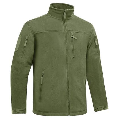 winter fleece jacket mens zipper pockets work jacket thermal warm full zip fishing hiking coats outwear man windbreaker unique default style 4418