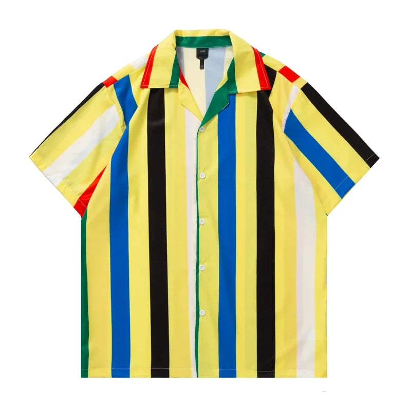 Dark Icon Full Printed Hawaiian Shirt Men Long Sleeve Turn-down Collar Shirts for Men Street King Limited