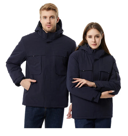 rainbowtouches heating jacket men winter electric heated clothes usb charging waterproof windbreaker heat outdoor skiing coat unique default style 5266
