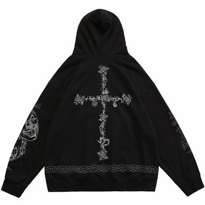 "Chain On Fire" Unisex Men Women Streetwear Graphic Hoodie Daulet Apparel
