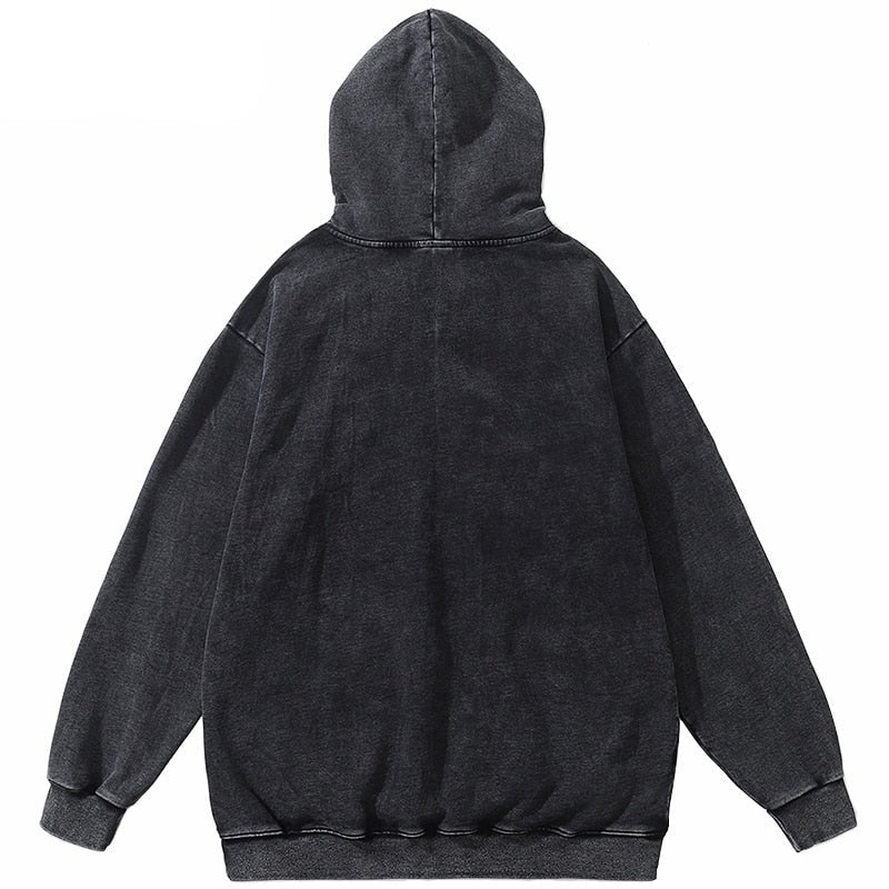 "Retro Flame" Unisex Men Women Streetwear Graphic Hoodie Daulet Apparel