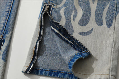 Men's Vintage Jeans 2023 New Ripped Holes Straight Denim Pants Streetwear Hip Hop Harajuku Jeans Trousers Street King Limited