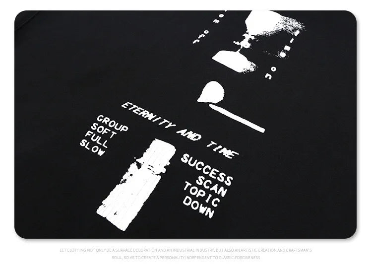 24AW simple printed hoodie Street King Limited