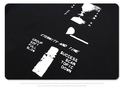 24AW simple printed hoodie Street King Limited