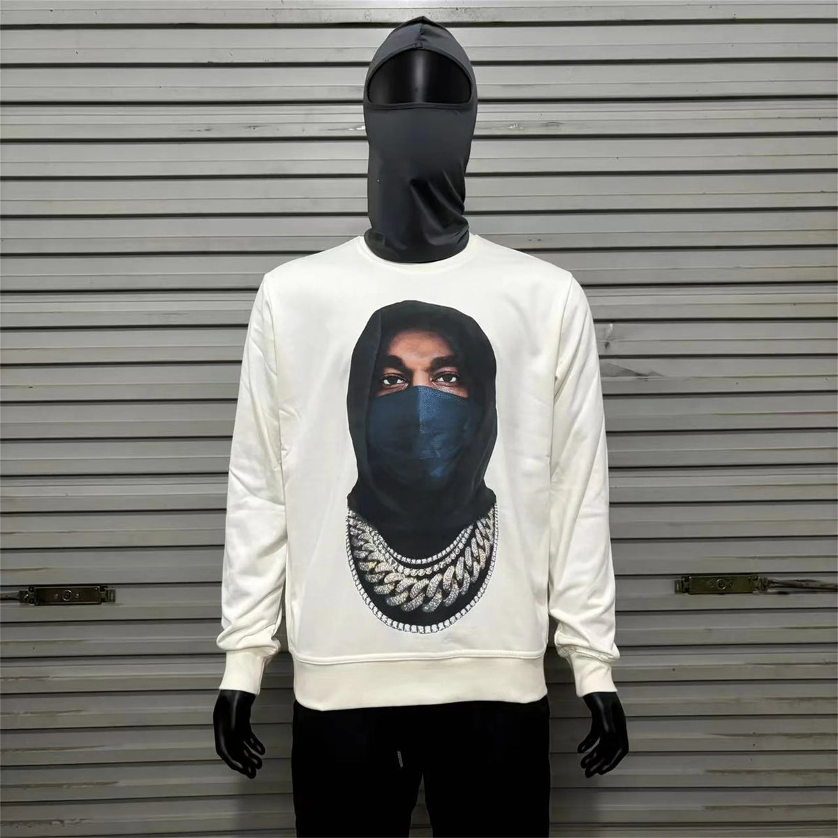 New 242SS Portrait Print High-Street Full Cotton Quality Heavyweight Casual Loose Pullover Long Sleeve Sweatshirt Tops For Men Street King Limited