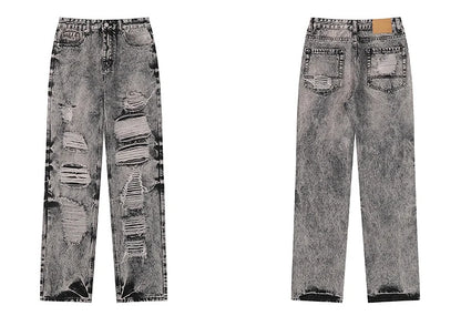 destroy distressed ripped denim jean pants new fashion biker jeans streetwear slim pants jogger y2k mens jeans skinny jeans men unique joggers style 1435
