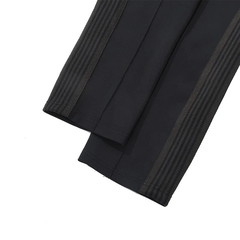 best quality embroidery logo new pants men woman side edge weaving stripe drawstring loose casual grey motion trousers unique default style 4968