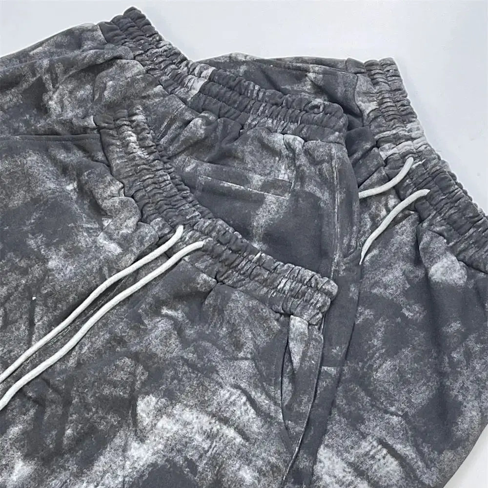 Undermycar 2024 Trendy Brand Drawstring Graffiti Pure Cotton Loose Fat Shorts Street King Limited