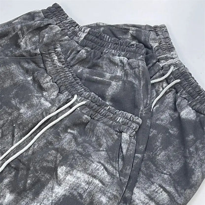 Undermycar 2024 Trendy Brand Drawstring Graffiti Pure Cotton Loose Fat Shorts Street King Limited
