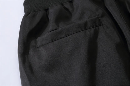 US Size Streetwear Sweatpants Men Jogger Ribbon Pocket Elastic Waist 2022 Fashion Hip Hop Mens Joggers Cargo Black Pants HZ155 Street King Limited