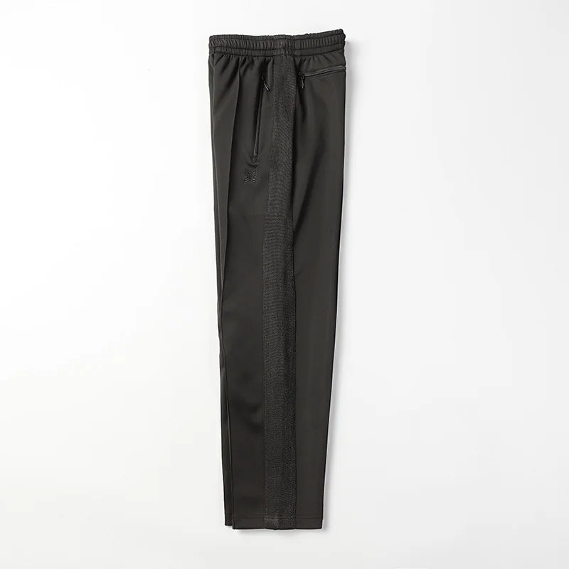 black new sweatpants pants men woman zipper drawstring embroidery side edge weaving stripe straight cylinder trousers unique joggers style 5178