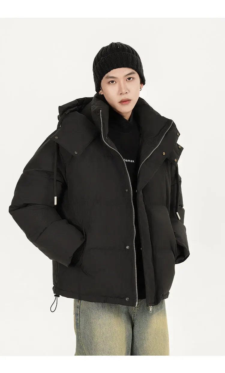 men women winter fashion loose casual cotton padded hooded parkas jacket campus boy gril thicken warm snow coat outerwear unique default style 1061