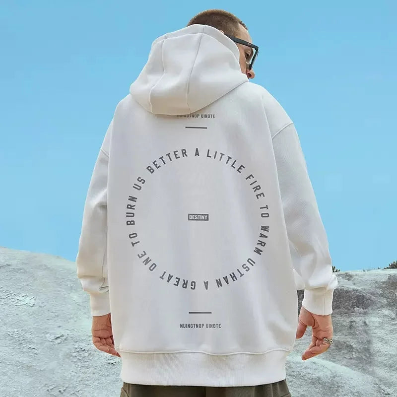 Autumn Loose Pullovers Men Women Destiny Letter Print Hoodies Oversized y2k Hoodie Couples Harajuku Fashion Hooded Sweatshirts Street King Limited