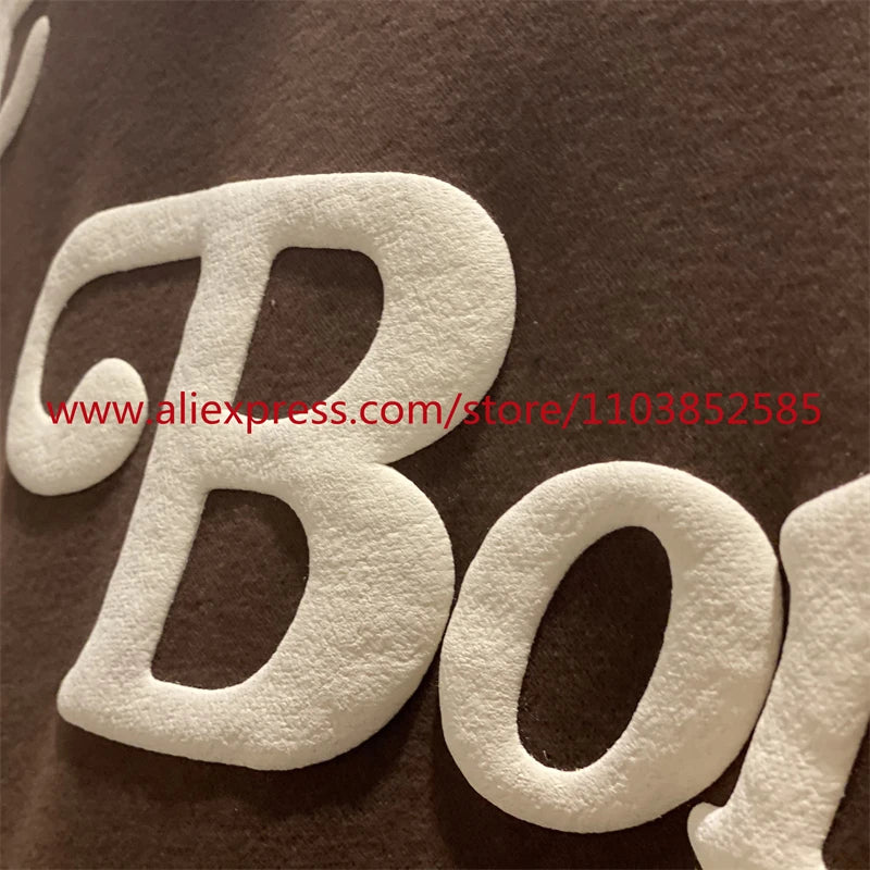 Autumn Winter New 2024 Vintage American Long sleeved Hoodie Men's Heavyweight Letter Embroidered Print High Street Tops Oversize Street King Limited