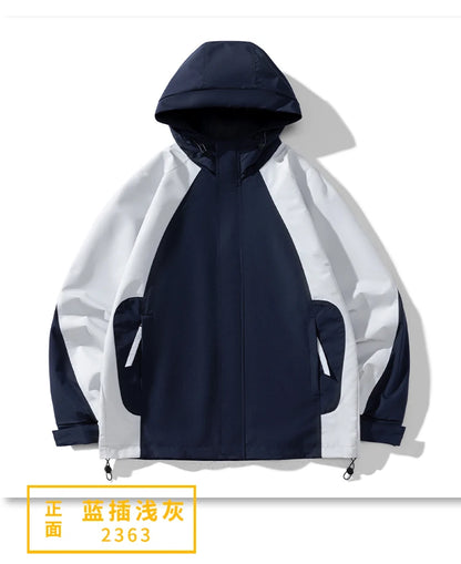 men loose fashion patchwork jacket zip up coats 2024 spring autumn outerwear multi coloured couple windbreaker outdoor coat unique default style 5462