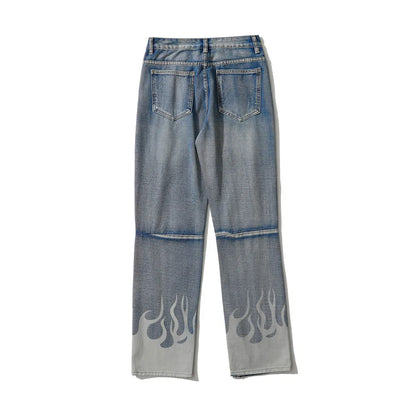 Men's Vintage Jeans 2023 New Ripped Holes Straight Denim Pants Streetwear Hip Hop Harajuku Jeans Trousers Street King Limited