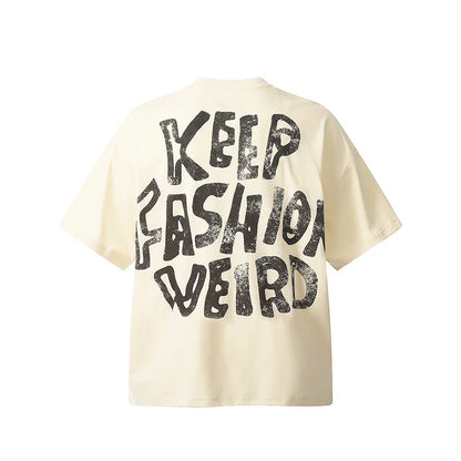 Black White Blue SAINT T-shirt Men Woman Good Quality Vintage Cartoon Pattern Printing Loose Casual Top Tees Street King Limited