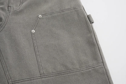 solid color straight casual ropa hombre mens jeans streetwear pocket baggy cargo pants loose casual denim trousers oversized unique cargo style 2920