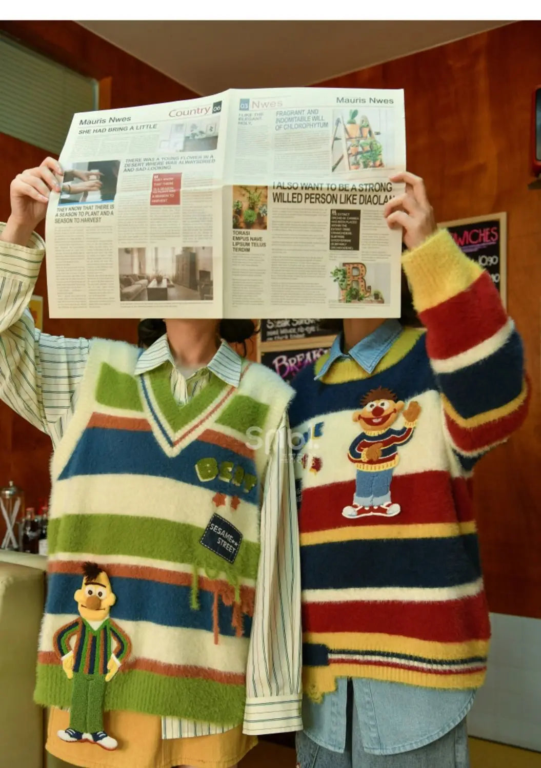 2024 autumn/winter new retro sweater paired with Harajuku pattern t-shirtoversized t-shirt professional choice for warm lining Street King Limited