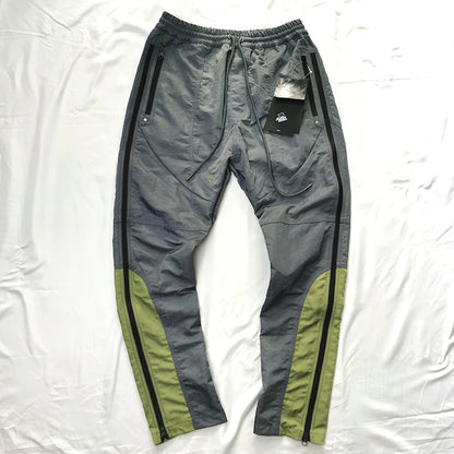 Hip Hop Side Zipper Color Block Vibe Style Casual Track Pants Mens Harajuku Drawstring Loose Oversize Trousers Streetwear Street King Limited