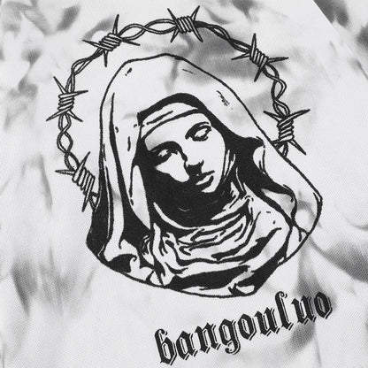 New 2022 Men Luxury Gothic Winter gentleman Virgin Mary tie-dyed Knit Casual Sweaters pullover Asian Size High Street Drake R018 Street King Limited