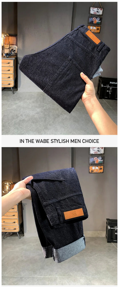 men denim streetwear fashion brand hip hop loose casual wide leg cargo harem jeans pant cityboy y2k baggy jeans trousers unique cargo style 1784
