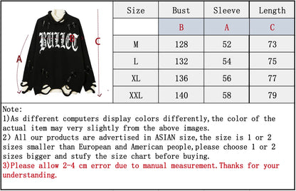 Men Knitted Sweater Harajuku Fake Two Pieces Loose Sweater Casual Ripped Holes Shoulder Long Sleeve Pullover Streetwear Sweaters Street King Limited