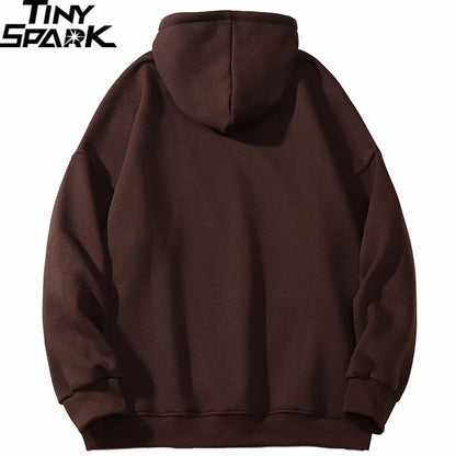 Streetwear Sweatshirt Hip Hop Hoodie Butterfly Print Hooded Pullover 2023 Men Winter Harajuku Cotton Fleece Hoodie Sweatshirt Street King Limited