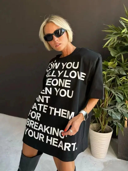 European and American hot girls American retro high street printed short-sleeved loose and versatile tops trendy brand y2k tiops Street King Limited