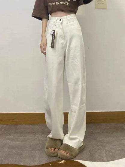 y2k harajuku customized jeans streetwear jeans for men wide trouser graphic new women high waist wide leg pants stacked flare jeans