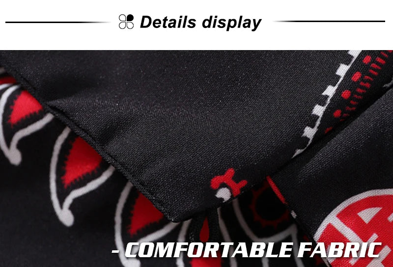 Rainbowtouches Unisex Summer Fresh Style Crane Digital Printing Comfortable  PrintingPolyester Casual Hawaii Street Wear Shirts Street King Limited