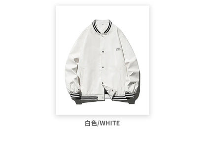 popular unisex basuball jacket fashion solid color lozenge pattern bomber jacket comfortable casual female clothing unique default style 4987