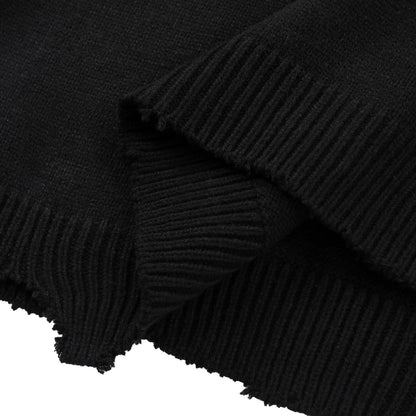 New 2023 Men Luxury Sin Youth Black Gentleman Classic Hole Cotton Knit Casual Sweaters Pullover US Size S M L High Drake #630 Street King Limited