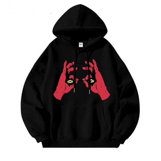 Funny Anime Graphic Printed Hoodies For Men Hip Hop Fashion Hoody Sweatshirts Loose Fleece Y2K Streetwear Hoodie Tracksuit Street King Limited