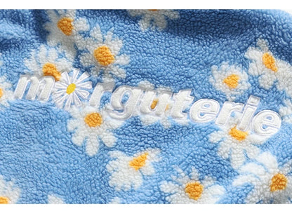 rainbowtouches cotton padded thick parkas jackets streetwear hip hop daisy print fleece warm full zip coats harajuku outwear unique default style 4415
