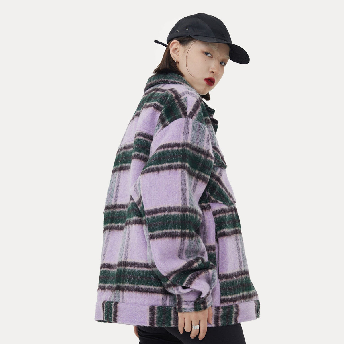 American Street Plaid Stripe Cotton Coat Street King Apparel