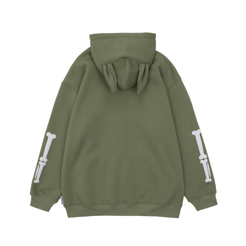 Men's Skull Skeleton Printed Hoodie Street King Apparel