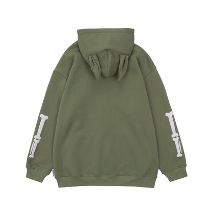 Men's Skull Skeleton Printed Hoodie Street King Apparel