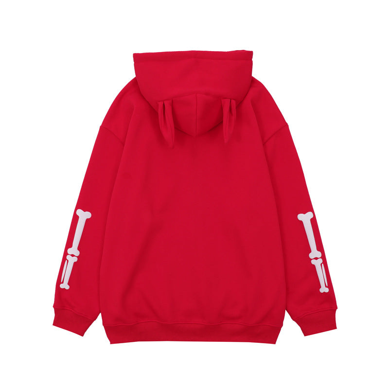 Men's Skull Skeleton Printed Hoodie Street King Apparel