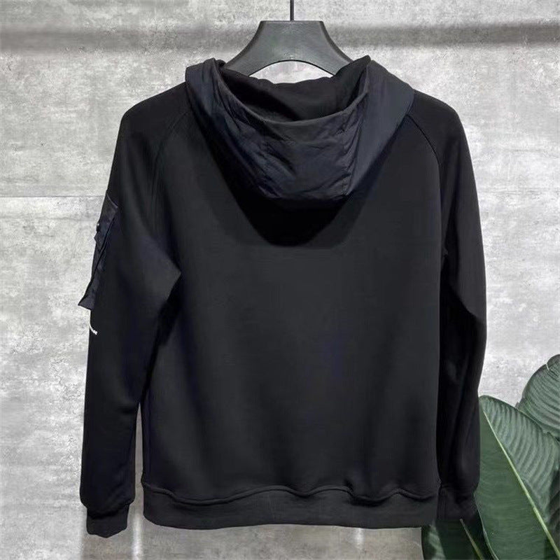 Men's Fleece Loose Sweater Hooded Tool Pullover Street King Apparel