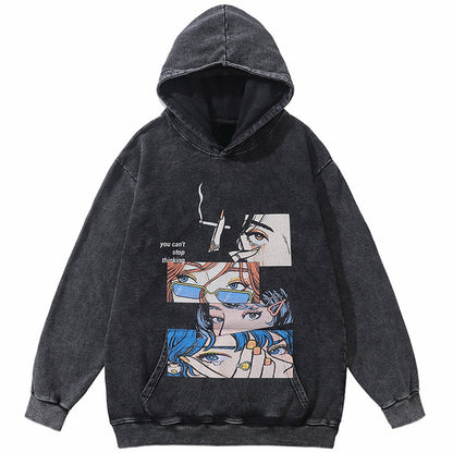 Original Street Cute Secondary Printed Hooded Sweatshirt Street King Apparel