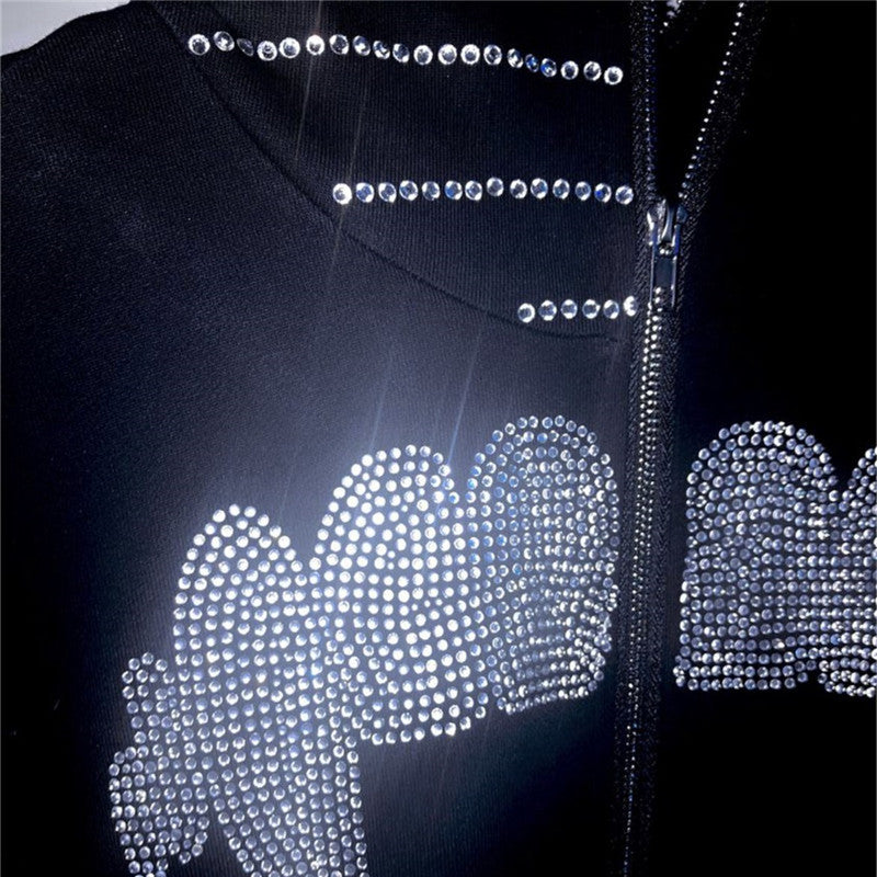 Popular Zipper Sweater Hip Hop Trend Hot Drill Street King Apparel