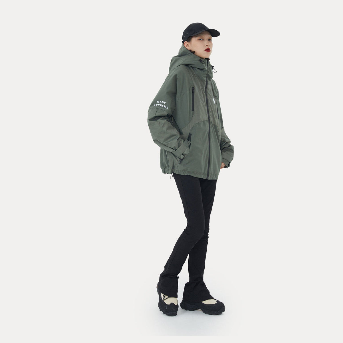 American Style Retro Color Blocking Jacket With Thickened Hood Street King Apparel